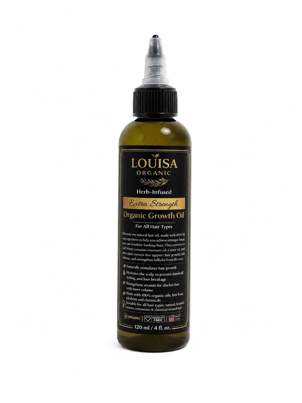 Louisa Organic Extra Strength Organic Growth Oil - Olive